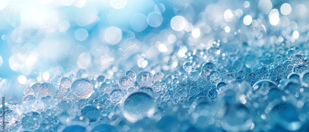 Crystal clear ice with bubbles, cool tones, frozen detail, winter background, copy space Crystal clear ice with bubbles, cool tones, frozen detail, winter background, copy space