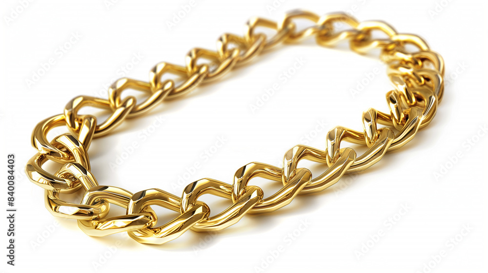 golden chain isolated on white background golden chain isolated on white background