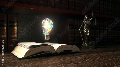 Bilde på lerret Law Studies - 3D illustration