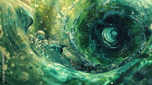 Mystical Underwater Vortex - Enchanting Swirling Oceanic Scene photo