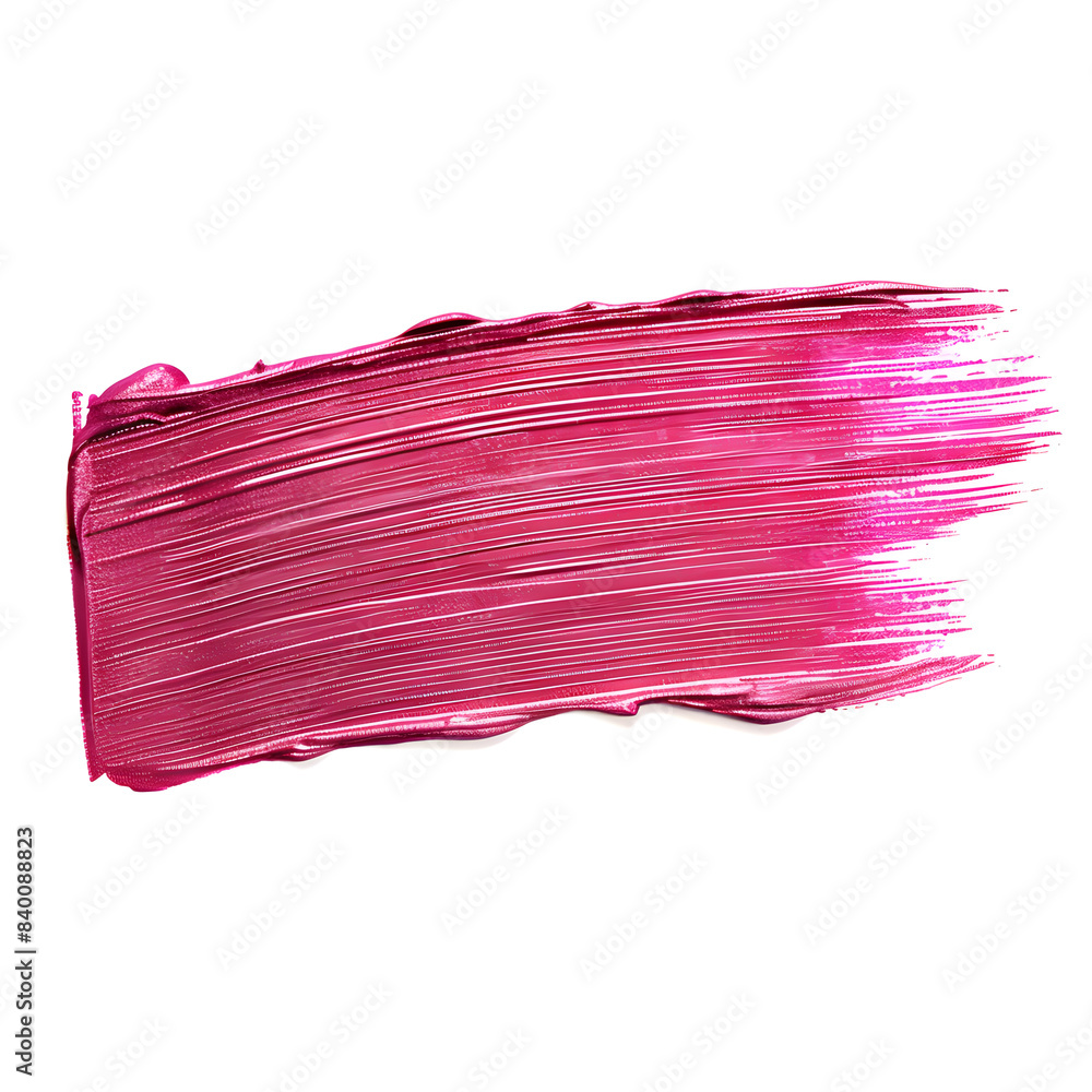 Shimmery pink paint brush stroke texture isolated on white background Shimmery pink paint brush stroke texture isolated on white background