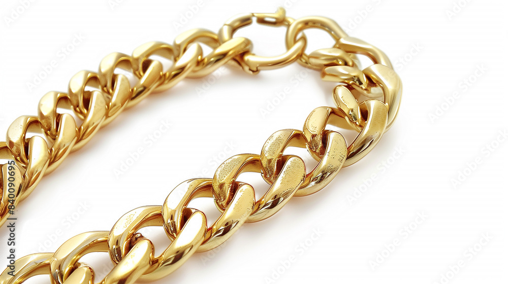 golden chain isolated on white background golden chain isolated on white background
