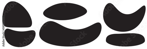 Fluid blob organic shapes vector abstract design. Abstract forms for paint liquid silhouette drop in modern style