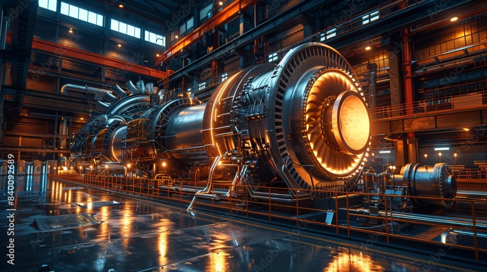 A gas turbine-based electrical power plant that operates at Twilight Power for factory energy with generative artificial intelligence A gas turbine-based electrical power plant that operates at Twilight Power for factory energy with generative artificial intelligence