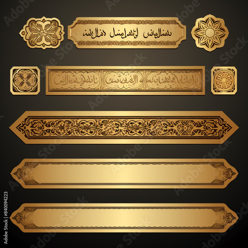  luxury golden text box title frame