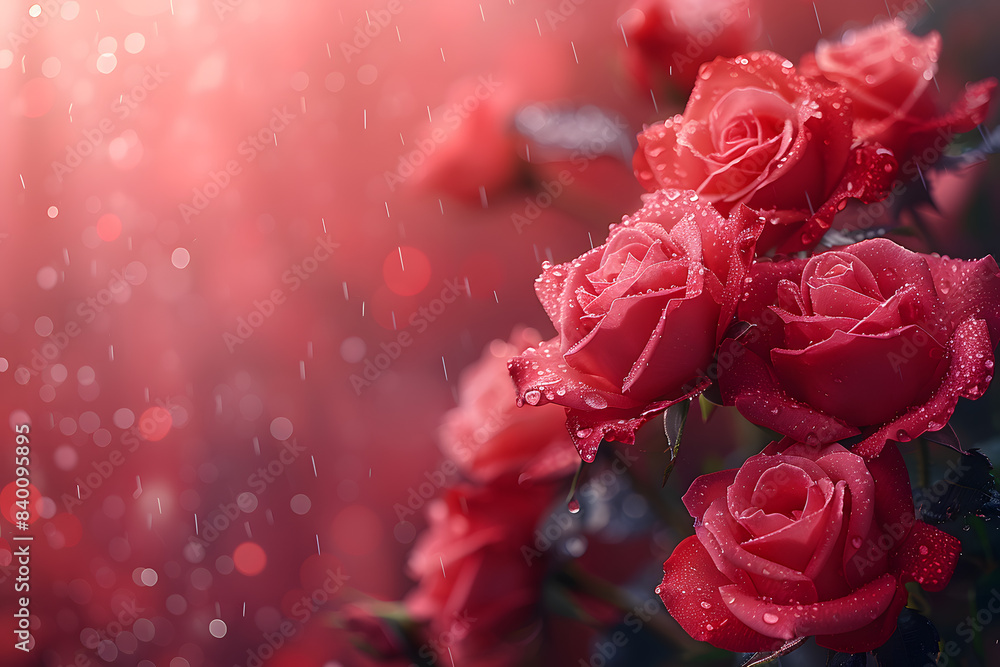 Celebrate Valentine's Day with a stunning background filled with roses, and romantic shades of red and pink. This seasonal design embodies the romance and love of festive decorations and themes. Celebrate Valentine's Day with a stunning background filled with roses, and romantic shades of red and pink. This seasonal design embodies the romance and love of festive decorations and themes.