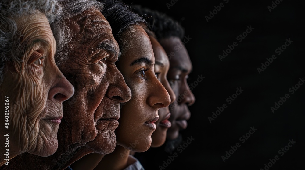 Plain Face Races Ilustracja Stock: The human face, made from different portraits of ...