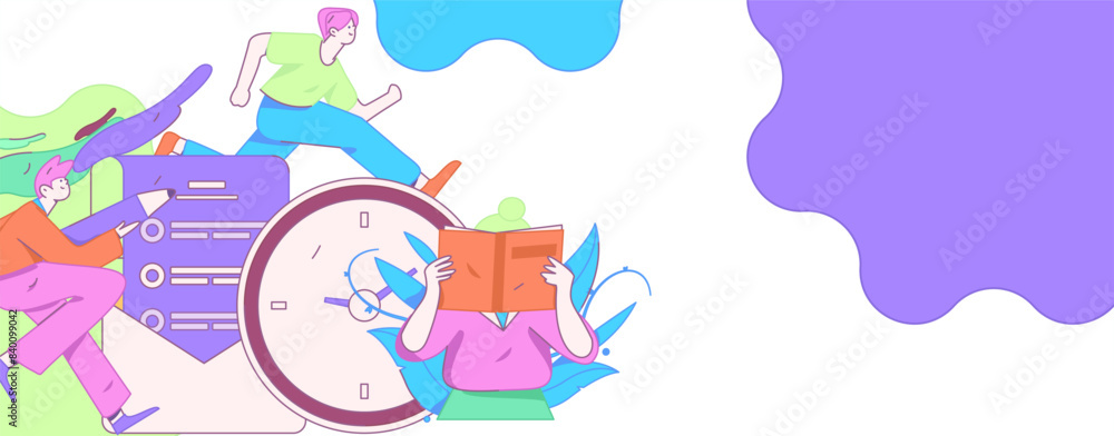 World Book Day Reading Character Flat Vector Concept Operation Hand Drawn Illustration
World Book Day Reading Character Flat Vector Concept Operation Hand Drawn Illustration
