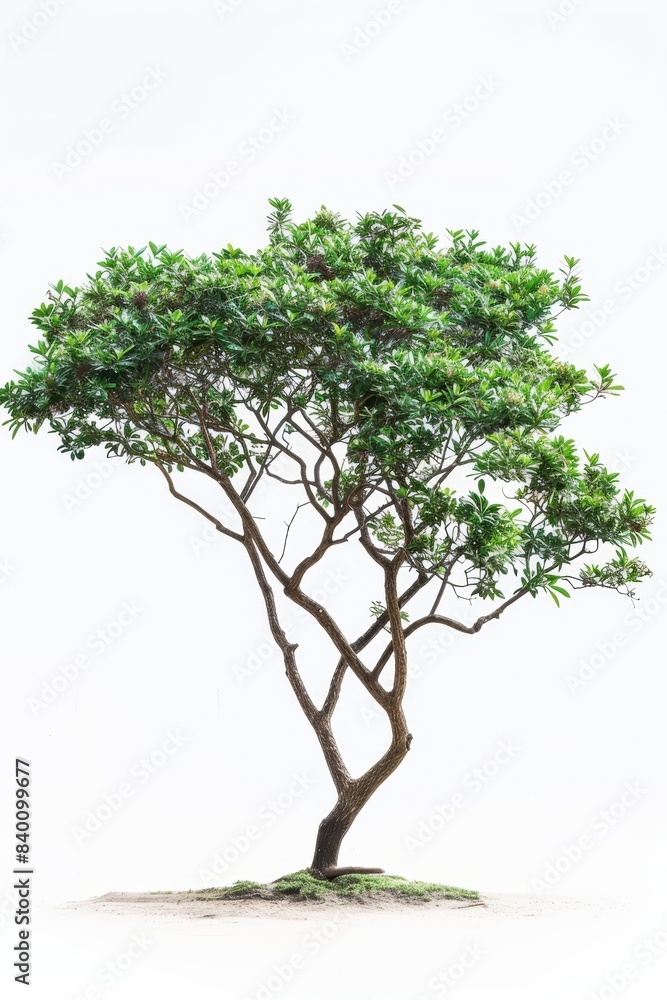 There is a tree isolated against a white background, and there is a tree object. There is a tree isolated against a white background, and there is a tree object.