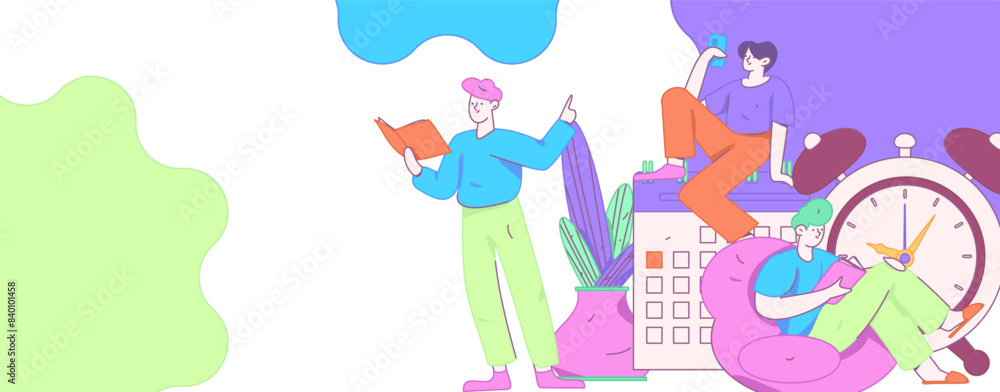 World Book Day Reading Character Flat Vector Concept Operation Hand Drawn Illustration
World Book Day Reading Character Flat Vector Concept Operation Hand Drawn Illustration