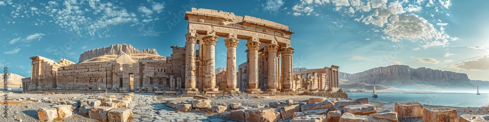 The acropolis in Athens, Greece has Roman ruins and is popular with tourists The acropolis in Athens, Greece has Roman ruins and is popular with tourists