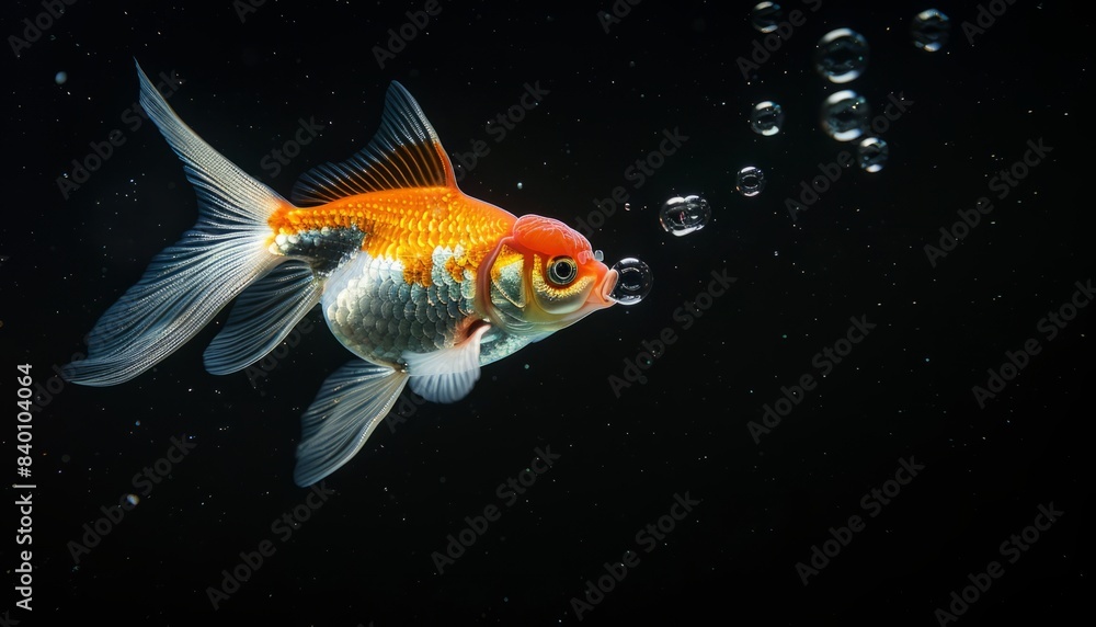 Bubbling Beauty: The Enchanting Demekin Calico Goldfish Bubbling Beauty: The Enchanting Demekin Calico Goldfish