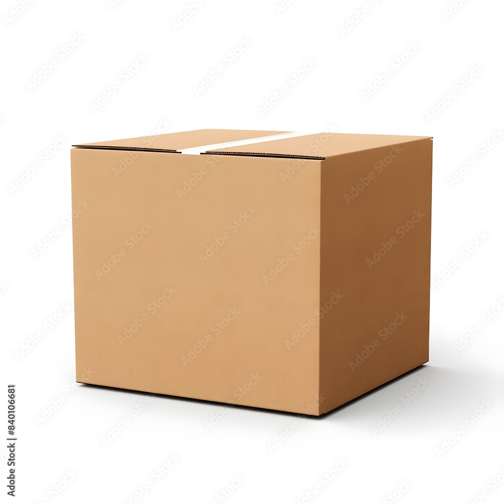 cardboard box isolated on white