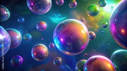 A mesmerizing image of colorful bubbles floating in the air, capturing the essence of childlike wonder and innocence , bubbles, drifting, swirl, gentle breeze, dreams, wishes, cascade
