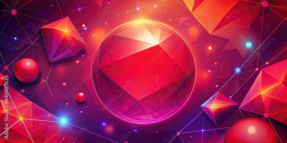 Vivid red abstract background with geometric shapes , red, vivid ...