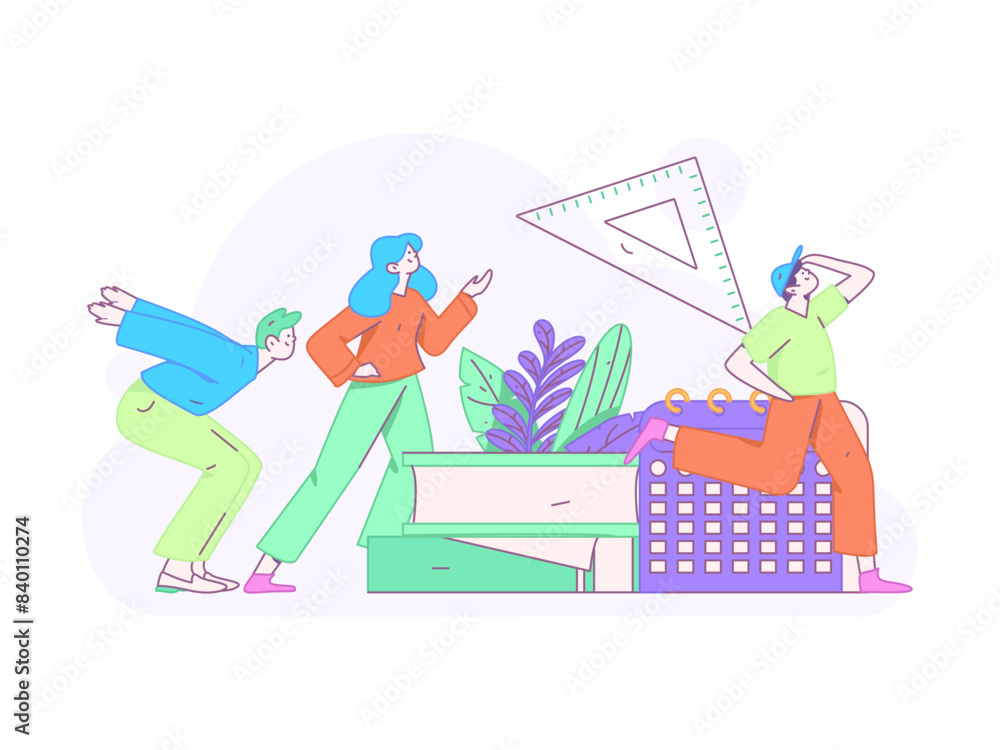 World Book Day Reading Character Flat Vector Concept Operation Hand Drawn Illustration
World Book Day Reading Character Flat Vector Concept Operation Hand Drawn Illustration