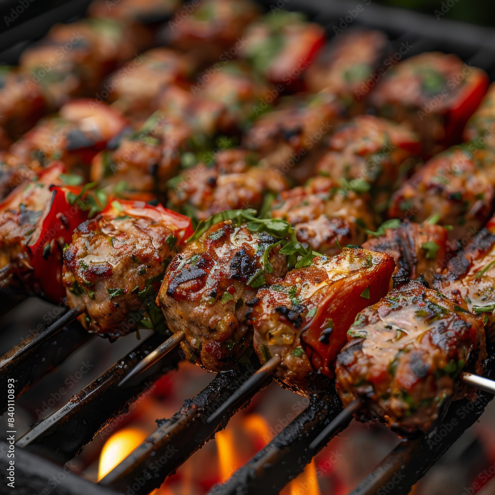 DELICOUS SOUVLAKI ON BARBEQUE DELICOUS SOUVLAKI ON BARBEQUE