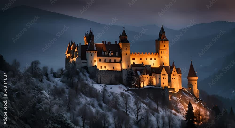 Castle on top of a hill. Castle on top of a hill.