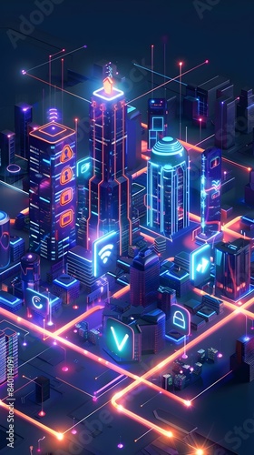 Glowing City Connectivity A Futuristic of Smart Urban Infrastructure and Devices