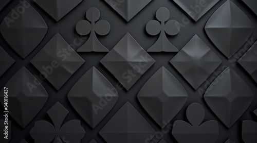 Spades, hearts, diamonds, clubs. Background for gambling, casino advertising. Modern illustration. photo