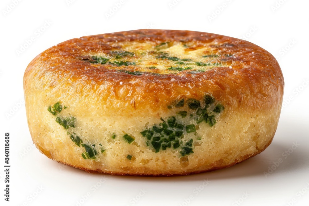 Round spinach and cheese bread, perfect for a savory and delicious meal, showcasing golden and vibrant flavors Round spinach and cheese bread, perfect for a savory and delicious meal, showcasing golden and vibrant flavors