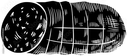 food illustration sausage silhouette meat logo meal icon hotdog outline lunch beef bread eat roll bun stick homemade snack shape pastry bakery chopstick for vector graphic background