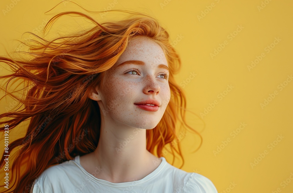 Portrait of beautiful woman with long orange hair,Girl flicking her hair ,Wind blowing hair and make mess with it by covering her facehair flying in the wind,Beauty Portrait. Portrait of beautiful woman with long orange hair,Girl flicking her hair ,Wind blowing hair and make mess with it by covering her facehair flying in the wind,Beauty Portrait.