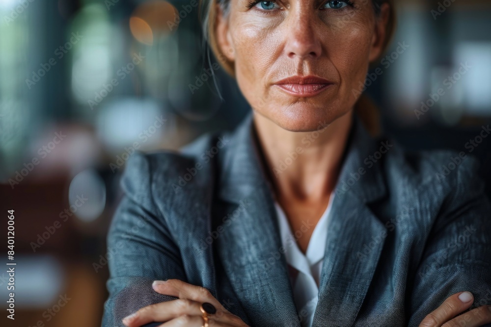 Woman with serious expression Woman with serious expression