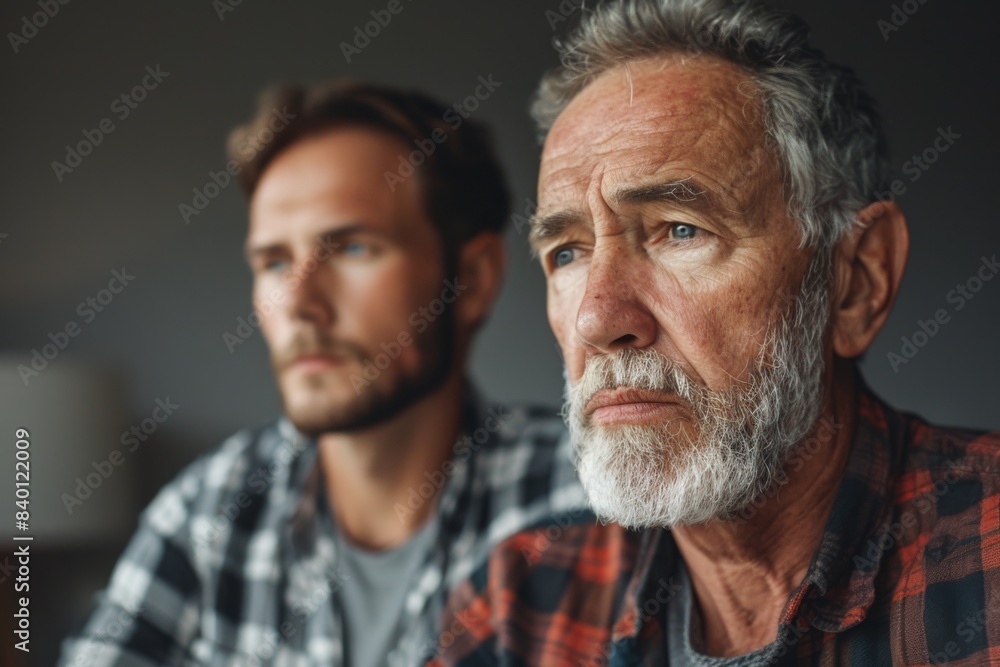 Two men seated in room Two men seated in room