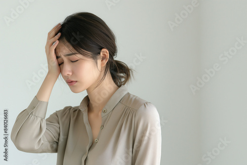 頭痛、体調不良の女性