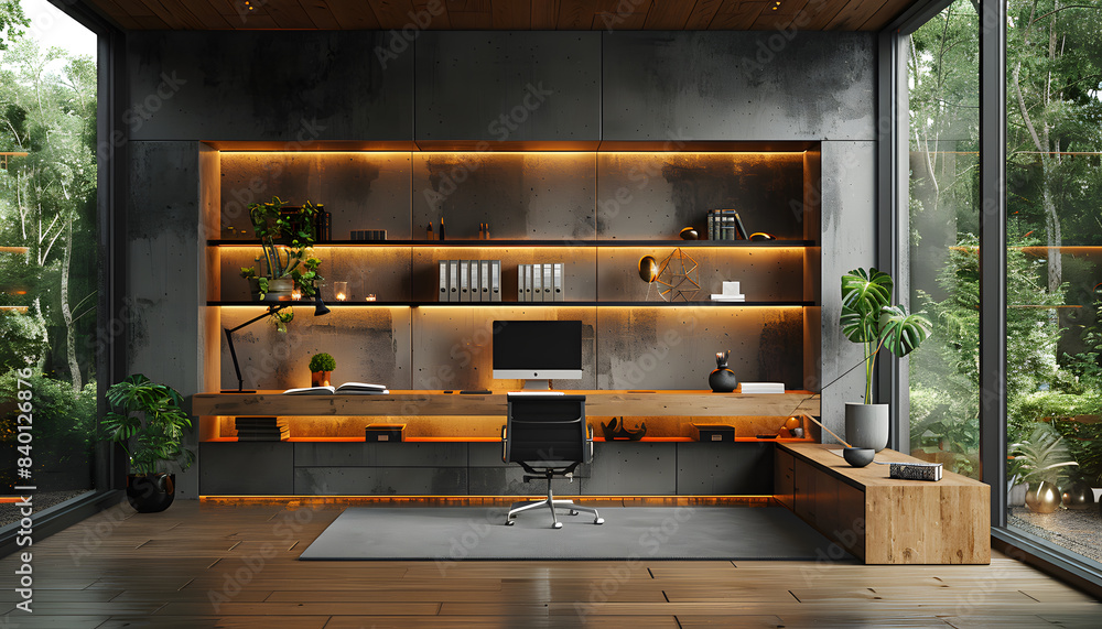 interior of a home office interior of a home office