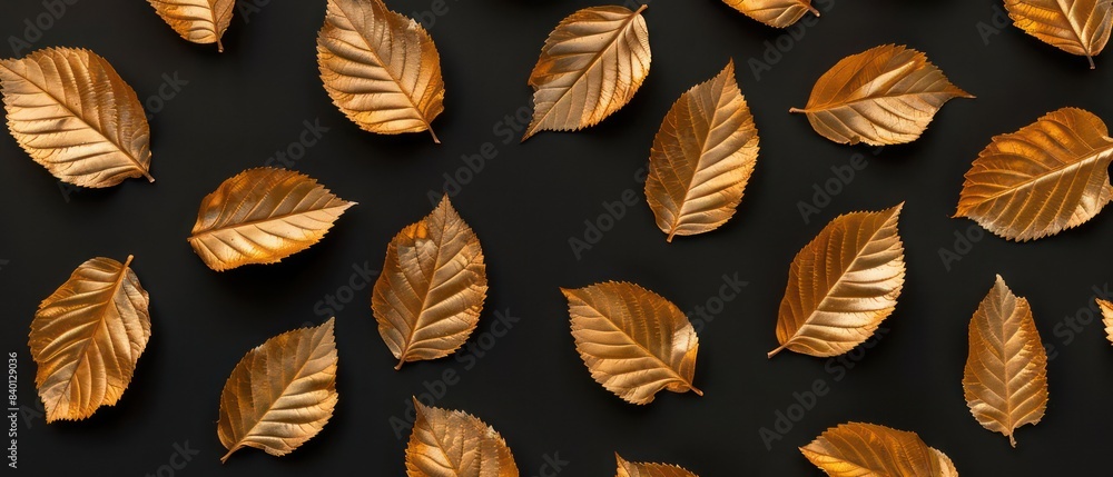 golden leaves on white background golden leaves on white background