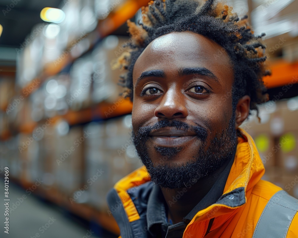 Photo portrait of a smiley factory worker Photo portrait of a smiley factory worker