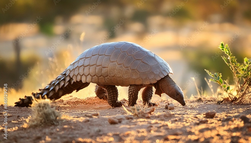 Nocturnal Wanderer: The Armored Pangolin Feeding on Ants in Africa Nocturnal Wanderer: The Armored Pangolin Feeding on Ants in Africa