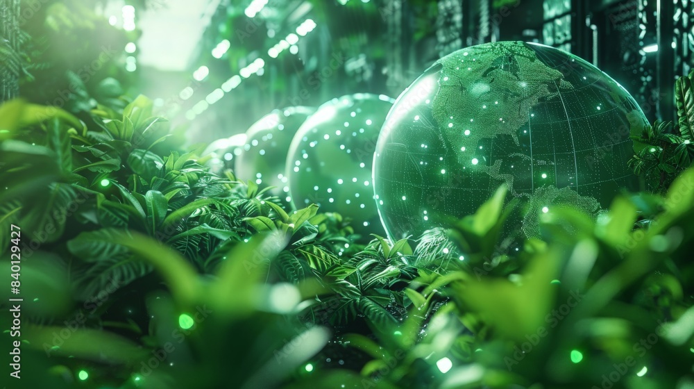 Obraz premium Green technology. Environmental technology concept. Sustainable development goals. SDGs