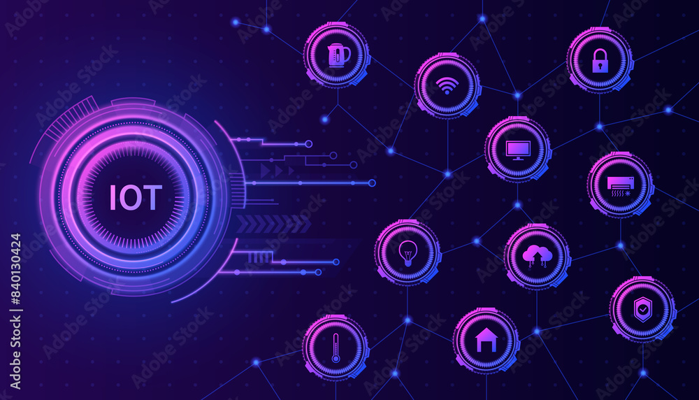 Obraz premium IoT composition in gradient design