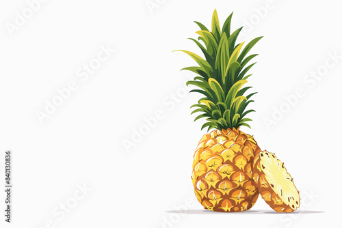Pineapple illustration on a white background.