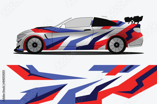 Car wrap decal abstract stripe graphic design illustration
