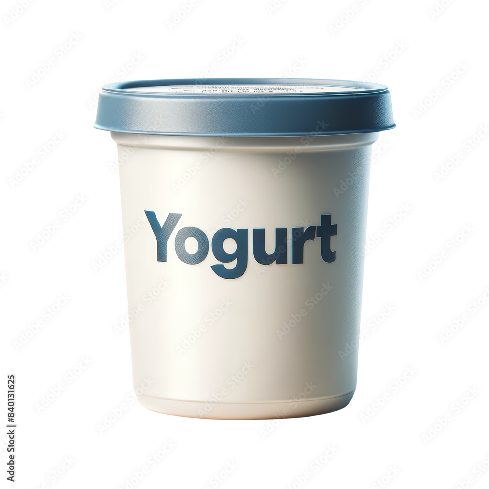Yogurt cup package isolated on white transparent Yogurt cup package isolated on white transparent
