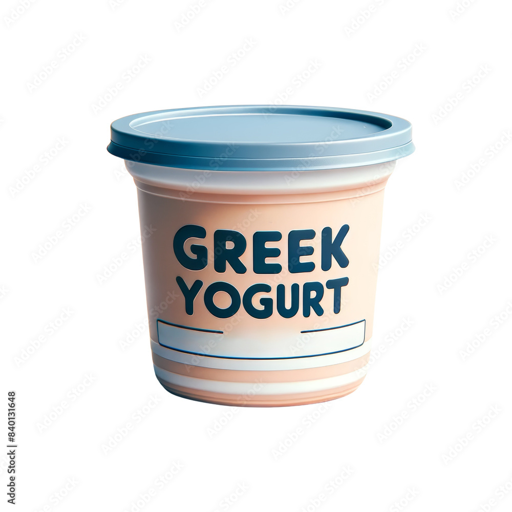 Greek yogurt cup package isolated on white transparent Greek yogurt cup package isolated on white transparent