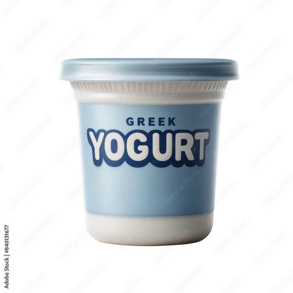 Greek yogurt cup package isolated on white transparent Greek yogurt cup package isolated on white transparent