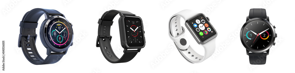 Smartwatch isolated on transparent background Smartwatch isolated on transparent background