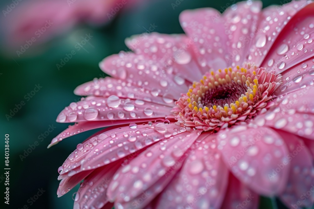 Garden pink flower wet Garden pink flower wet