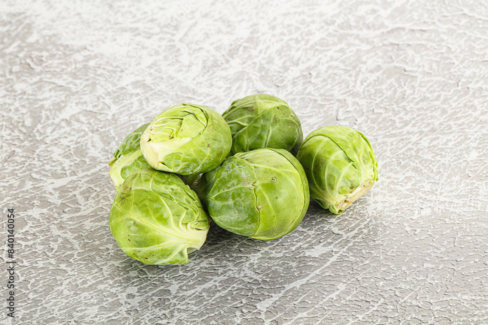 Organic raw cabbage - Brussels sprout Organic raw cabbage - Brussels sprout