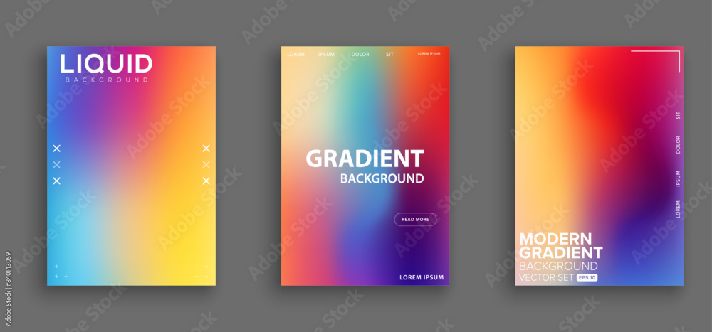 Fototapeta premium Smooth and blurry colorful gradient mesh background. Modern bright rainbow colors. Easy editable soft colored vector banner template. Premium quality