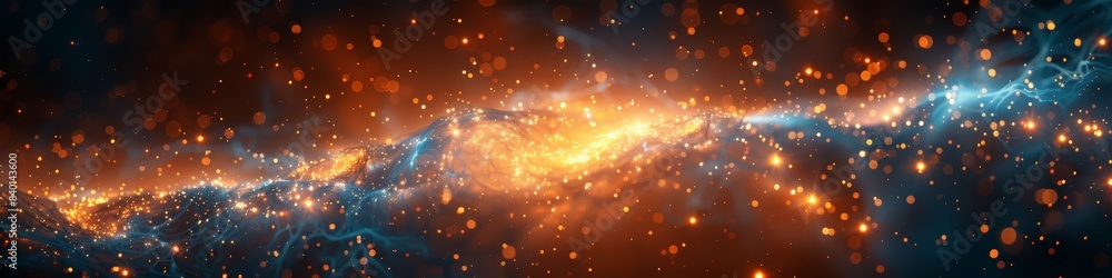 Fototapeta premium The image resembles a galaxy full of numerous stars within it