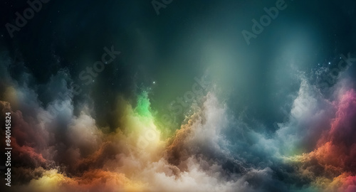 Abstract colorful clouds in the night sky