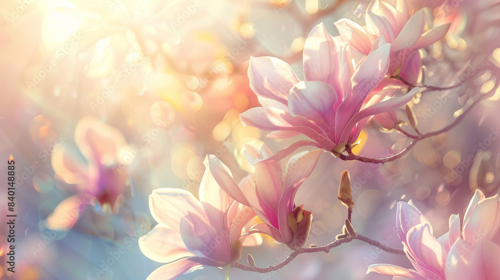 Magnolias Dance in Golden Sunlight Magnolias Dance in Golden Sunlight