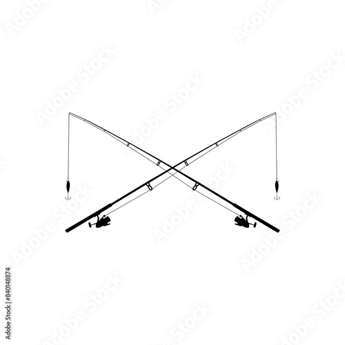 Fishing rod icon isolated on transparent background