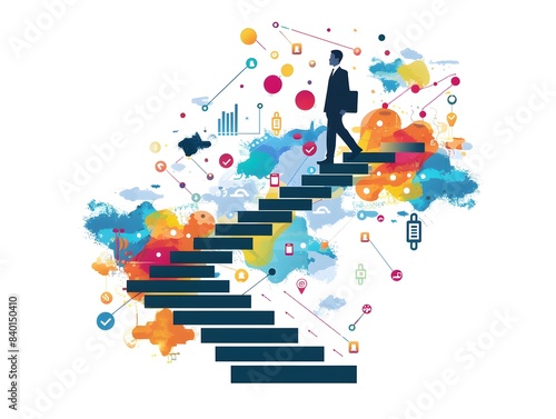 Business background, success, commercial, cooperation